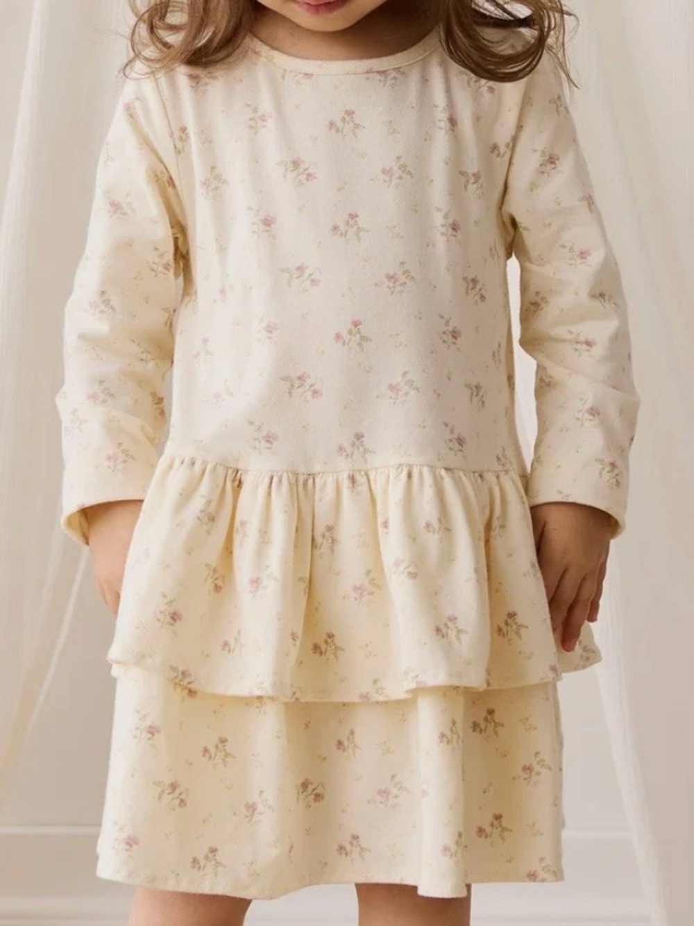 Jamie Kay organic cotton Fayette Thelma dress tiered skirt sz 3 NWT